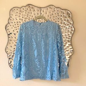 BRAND NEW! Baby blue lace top!